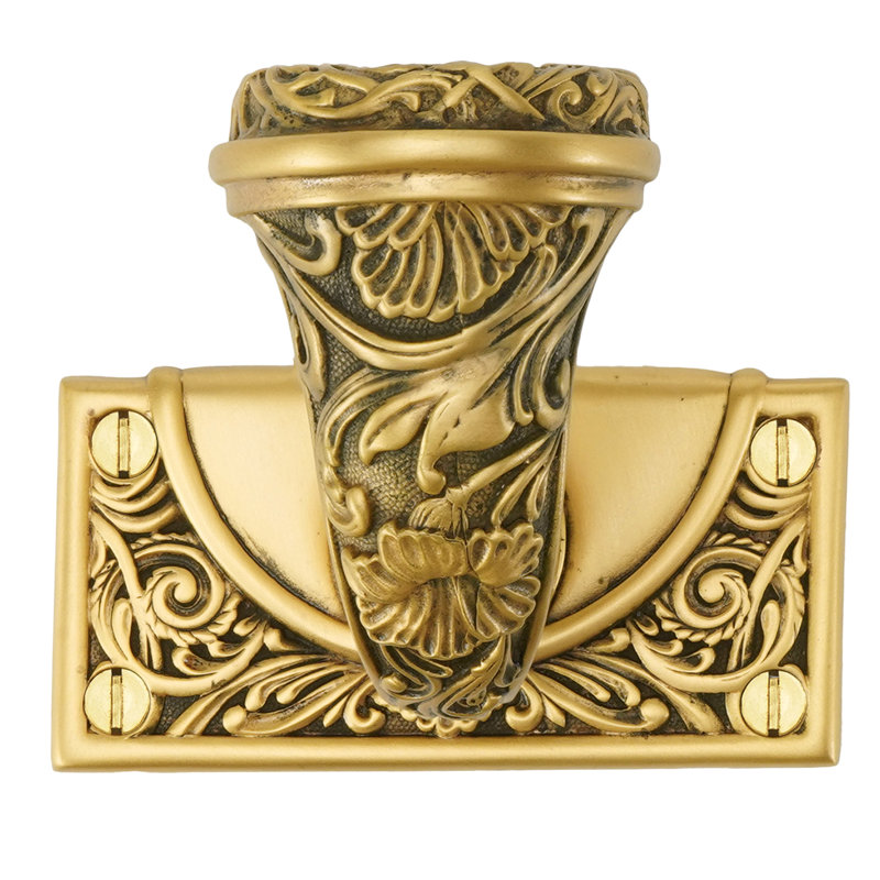 GEORGETOWN LARGE HOOK; BURNISHED BRASS FINISH, Museum Gold