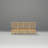 Kingsize Solid Wood Platform Bed Frame, Natural Finish -  76.8” L X 79.5” W X 41” H