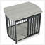 Table de bout moderne en bois pour cage avec deux portes, chenil d'intérieur durable et élégant pour petits et moyens chiens-116521503