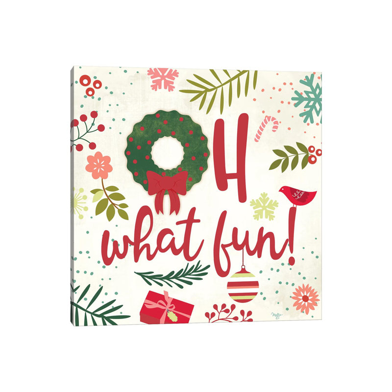 Oh What Fun! by Mollie B. - Wrapped Canvas Print, 66.04 cm H x 66.04 cm W x 1.91 cm D