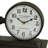 Analog Metal Quartz Movement / Crystal Tabletop Clock in Black