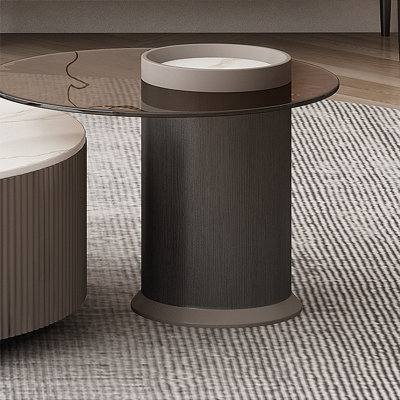 Modern Minimalist Sintered Stone Coffee Table Set