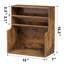 Étagère à épices, tablettes de comptoir de cuisine en bois, étagère de rangement grande capacité, 3 pneus (brun)