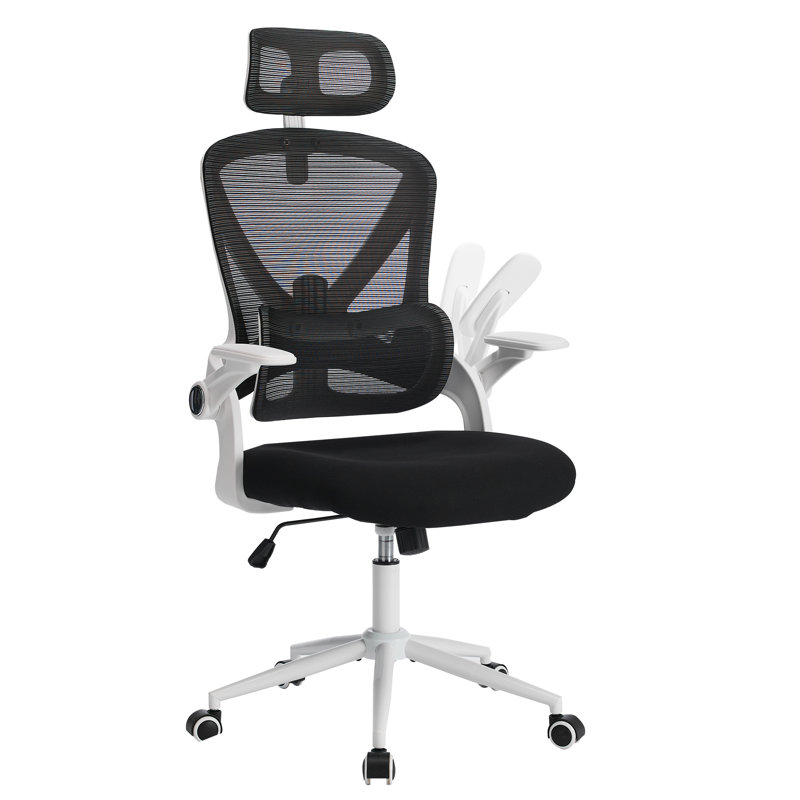 Tarangini Office Chair with Headrest, Black, White