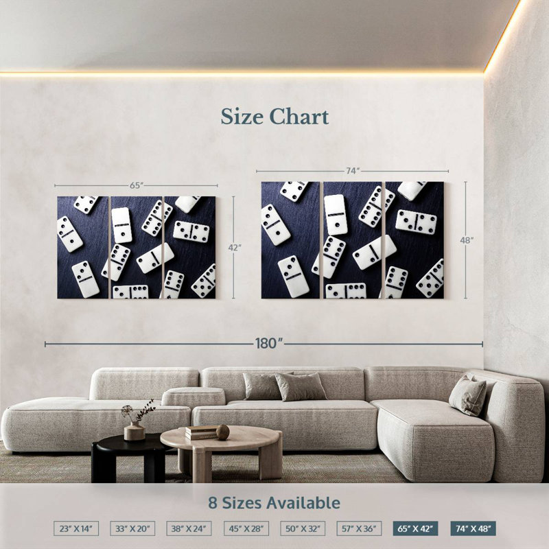 Senne Scattered Dominoes, 42" H x 65" W