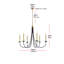 Baltray 6-Light Dimmable Steel Chandelier-1634203061-1679799551