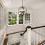 Luminaire suspendu de style lanterne moderne à 4 lumières de 16 po avec lustre géométrique moderne noir-1859625728