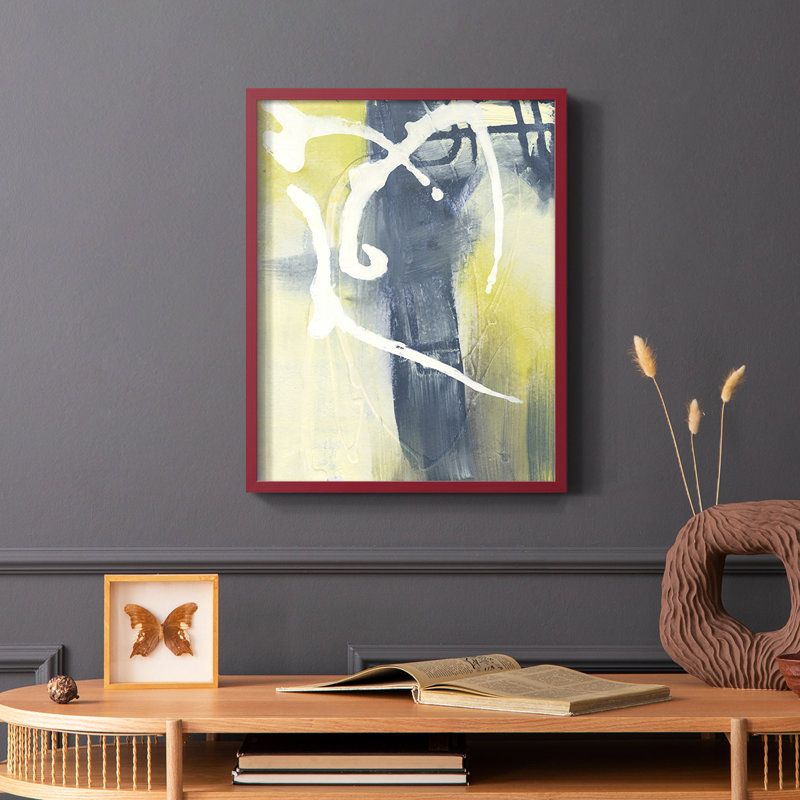 Delightful II, reproduction encadrée - bois massif, Rouge, H 10 po x l 8 po