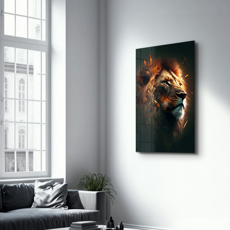 Peinture murale élégante en verre trempé 18,1 po x 28,3 po | 100% verre trempé, épaisseur: 0,16 pouce | Imprimé UV pour des couleurs éclatantes et une durabilité | Parfait pour la décoration intérieure et l'esthétique moderne