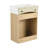 15.94" Oak American Design Bathroom Vanity - Wall-mounted Engineered Wood Cabinet With Easy-clean Ceramic Sink & Space-saving Storage-1892715689