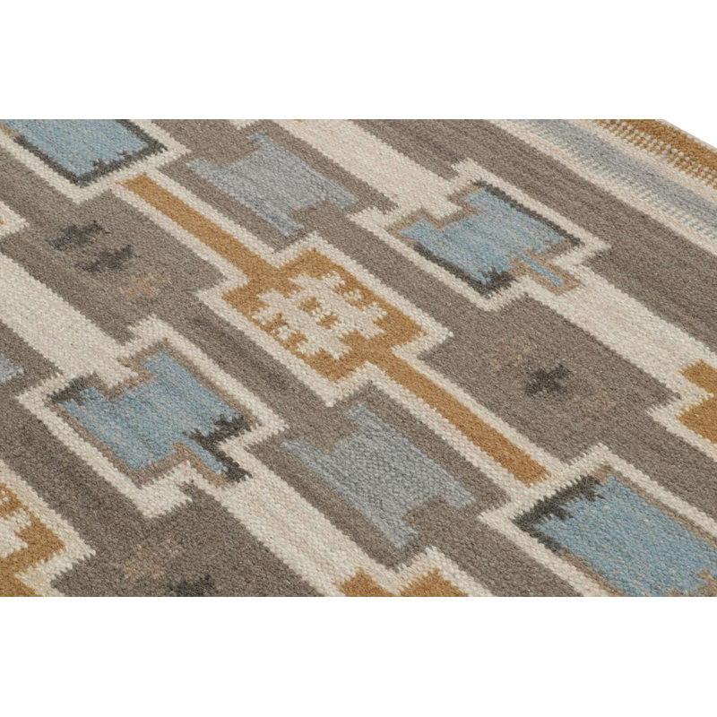 Scandinavian Wool Geometric Area Rug, Rectangle 6' x 9'