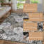 Tapis de salon fleuri 240 x 300 cm, grand tapis d'appoint oriental avec envers antidérapant, tapis de sol imprimé pliable, tapis d'intérieur traditionnel ne peluche pas pour chambre, salle à manger, cuisine, gris-brun-1246099446-1246099447