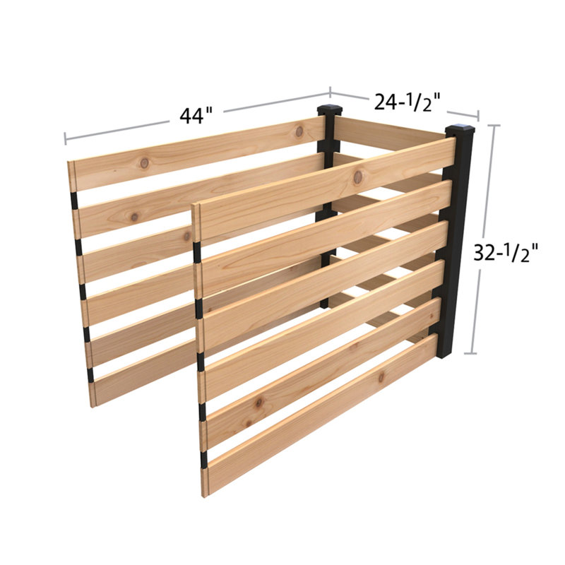 Outdoor Essentials Haven Cedar Compost Bin Expansion Kit, 32.5" H x 44" W x 24.5" D