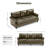 80" Wide Faux Leather Rolled Arm Sofa-972848952