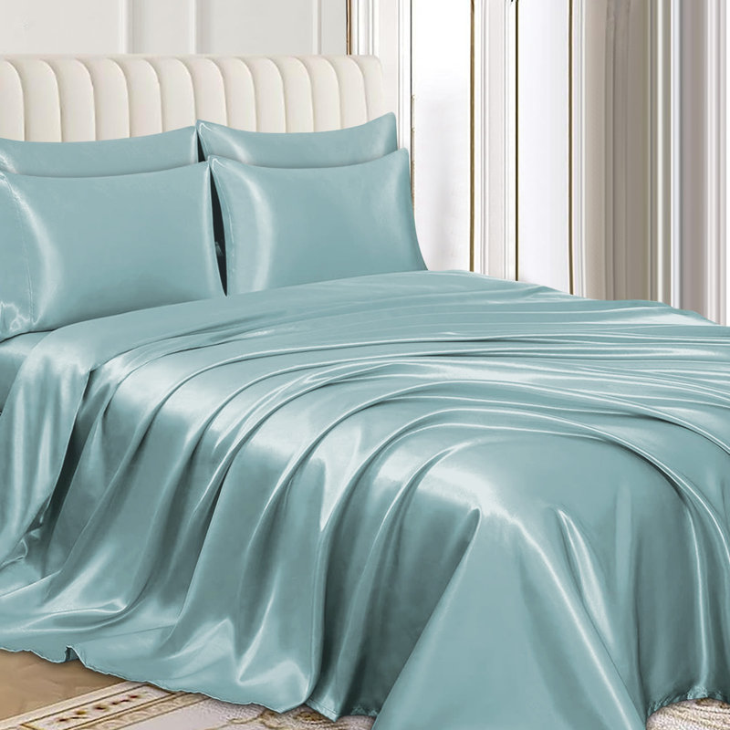Satin Silk Pillow Cases Pack of 2 Super Soft Smooth Pillow Covers Breathable Hypoallergenic Envelope Closure, Coral