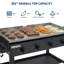 36” Flat Top Griddle with 4 Burners – 60,000 BTU Propane Gas Grill, Foldable Shelves & Wheels for Outdoor BBQ