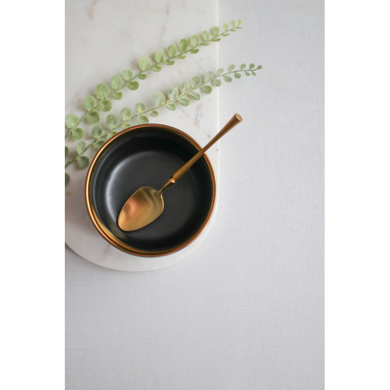 Bol noir avec bordure dorée «The Luxury Collection» - petit 4,5 po