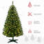 Grand arbre de Noël artificiel avec 584 branches, 212 lumières DEL blanc chaud ou coloré, ouverture automatique-441264258