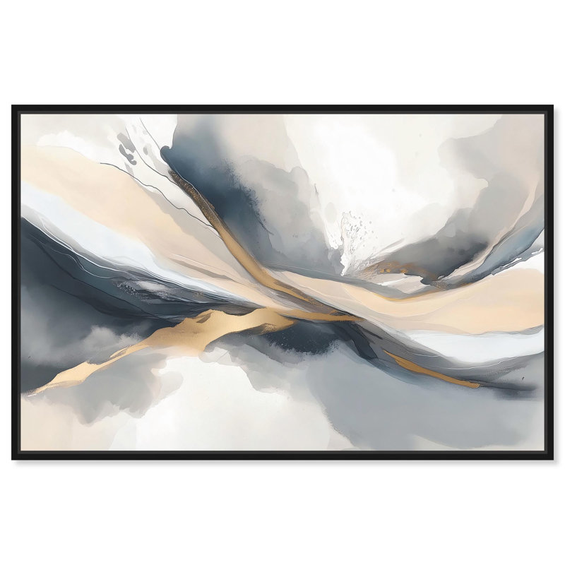 «Dynamic Swirls II» par Art Remedy, H 11 po x l 16 po, Cadre noir
