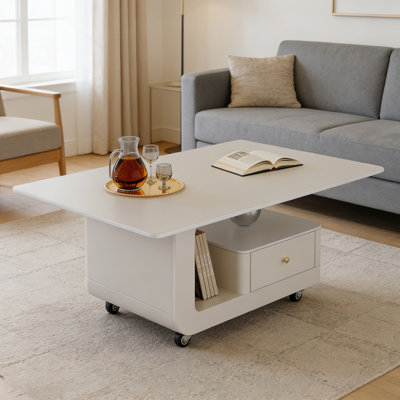 Table basse mobile avec rangement en ardoise