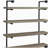 Black gray driftwood 4-tier wall-mounted shelf-345015380