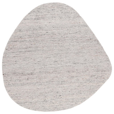 Novelty Hand Tufted Wool Cotton Rug in Gray/Black