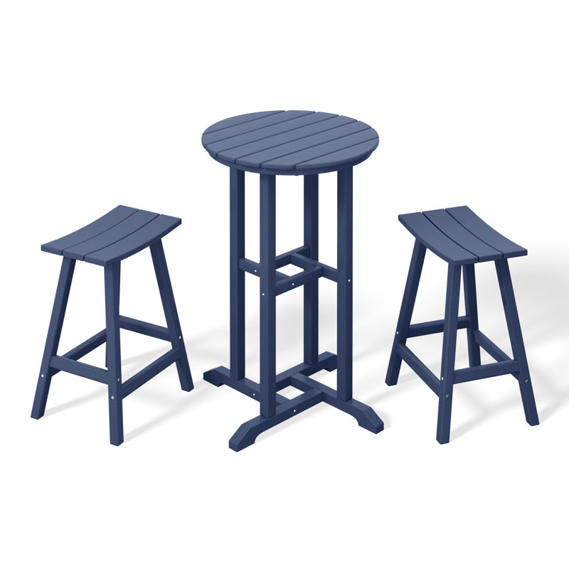 Tabouret de comptoir d'extérieur 24 po Laguna, Bleu marine