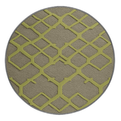 Tapis brun treillis lavable à la machine