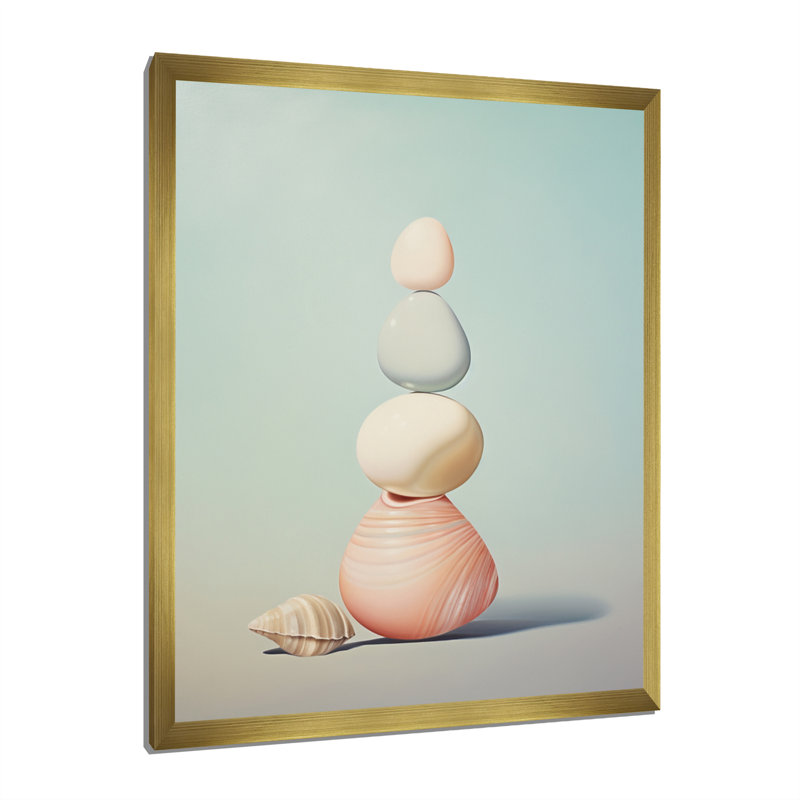Impression sur toile Lashonn Seashell, H 32 po x l 16 po x P 1 po, Encadrement doré