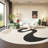 Creative curved small apartment sofa