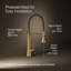 Kohler Tone Single Handle Semi-Professional Pre-Rinse Kitchen Sink Faucet with Three-Function Pull Down Sprayer-828472270