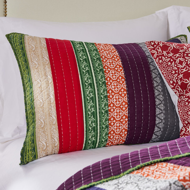 Greenland Home Fasions Marley Carnival Standard Sham, 20x26, Standard