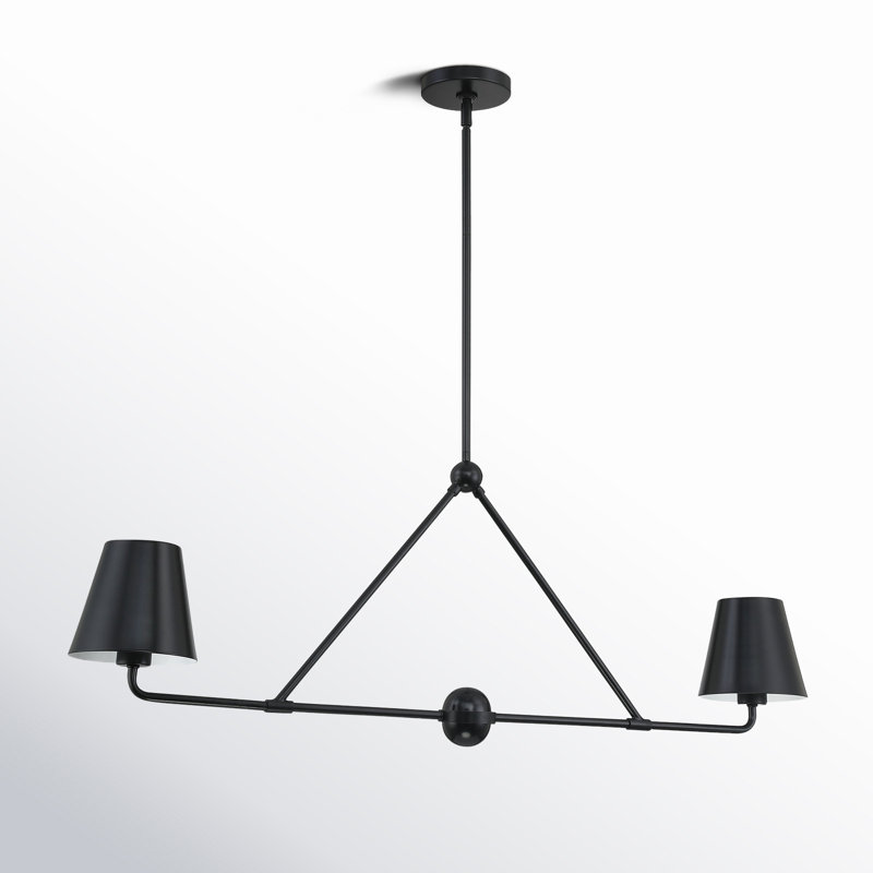 Kinston 2 - Light Dimmable Linear Chandelier, Black