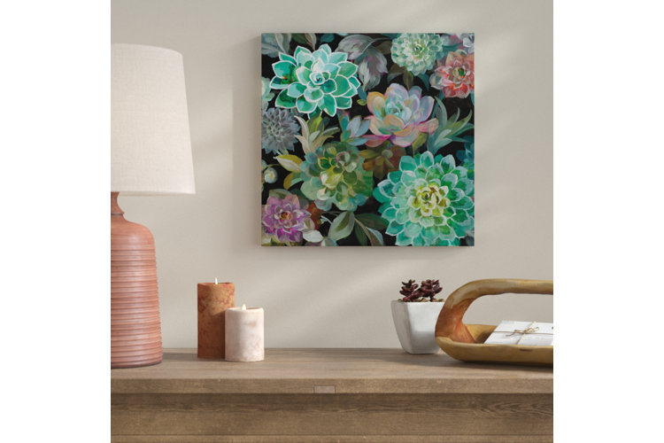 'Floral Succulents v2 Crop' by Danhui Nai - Painting Print
