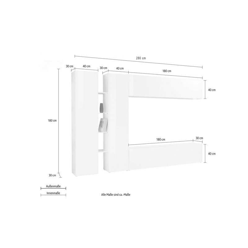 Carabeo Rectangle Accent Cabinet, Anthracite