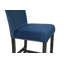 Ensemble de salle à manger à hauteur de comptoir 5 pièces Carré Table en faux marbre blanc Velours noir capitonné Chaises à têtes de clous Pieds en bois Mobilier de salle à manger noir-1845465081-1845465087