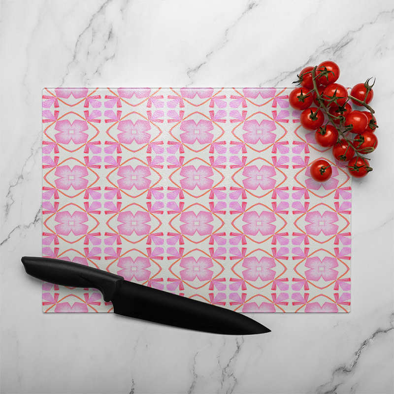 Sublime Boho Chic Summer Design Glass Chopping Board