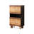 Modern Walnut Solid Wood Accent Cabinet