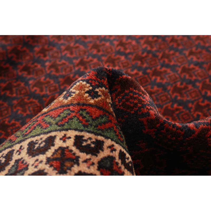 Tapis unique en laine nouvel âge rectangulaire 3 pi 1 po x 5 pi 1 po bourgogne