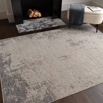 Benyam Abstract Grey/Beige Area Rug