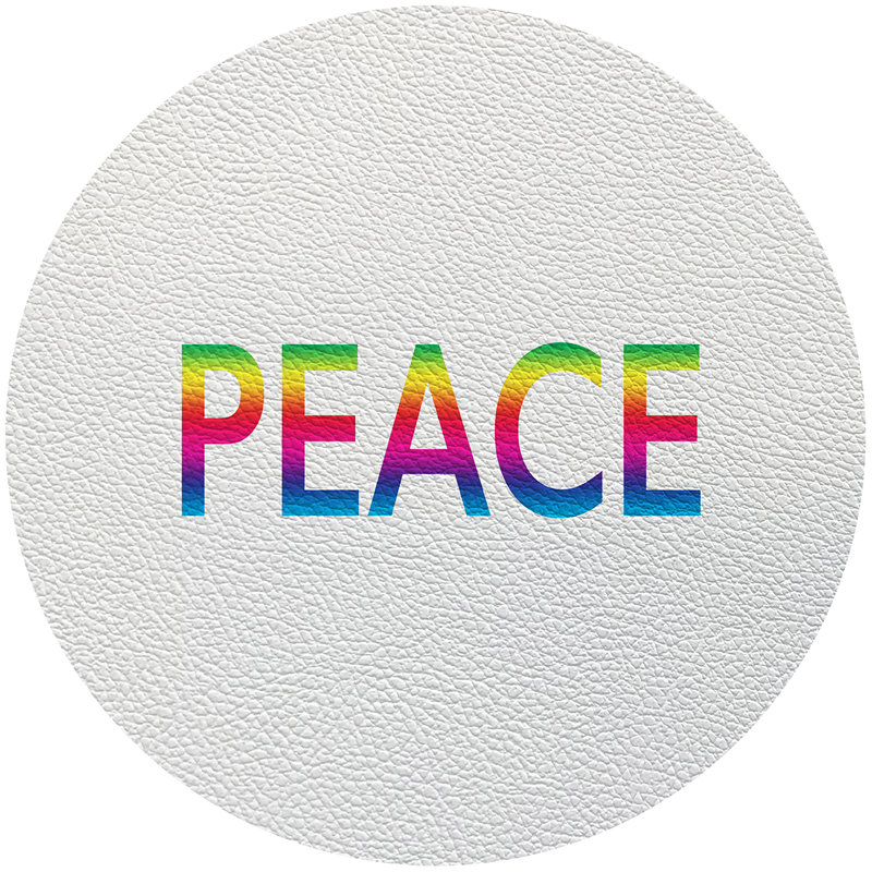 Peace 16" Vinyl Placemat, Rainbow