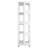 4-tier All-steel Rotating Bookshelf – 360° Wheels, Adjustable Shelf, Large Sturdy Spacious Book Rack (white)-120012931