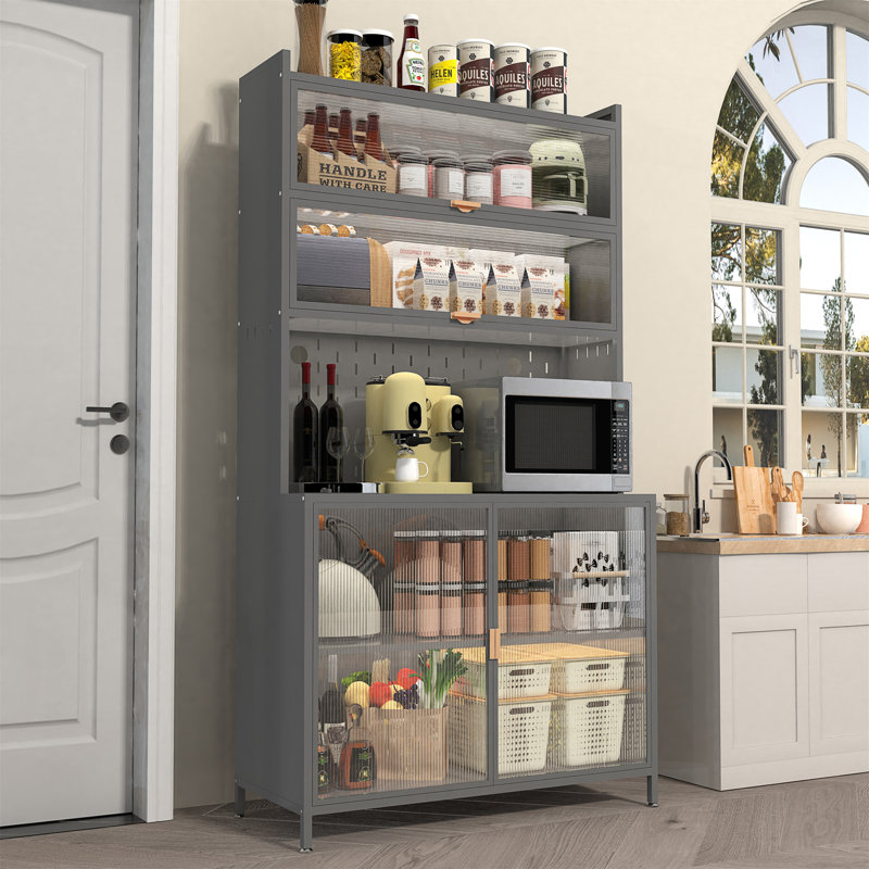 Garde-manger de 73 po de hauteur, Gris