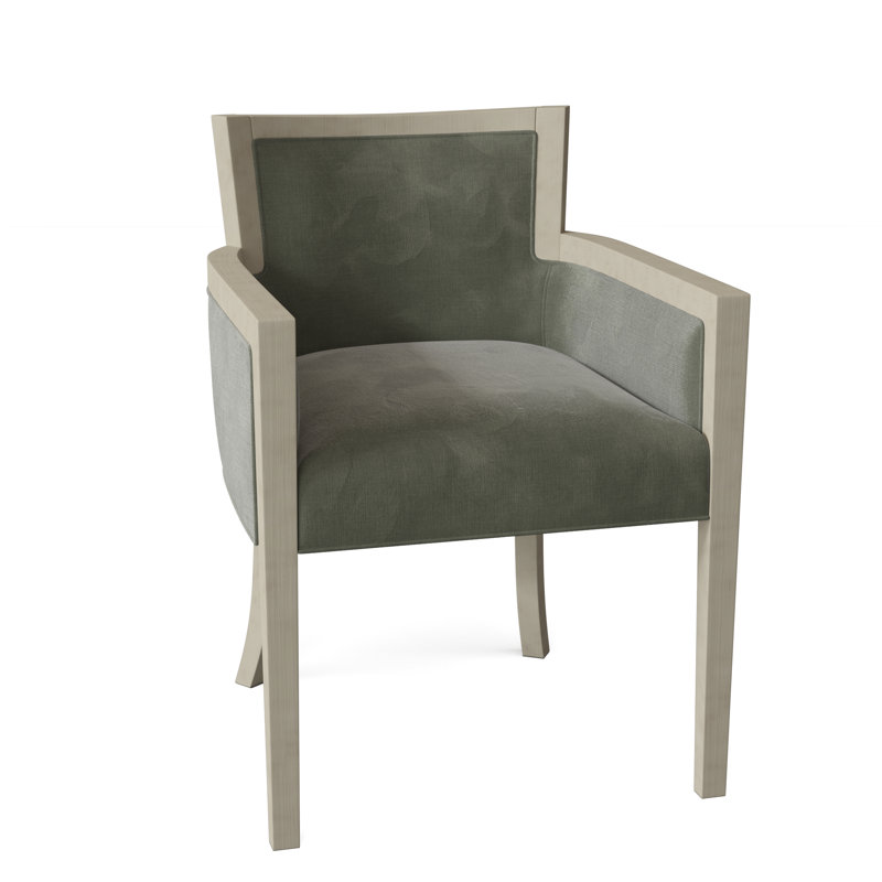 Chaise avec accoudoirs rembourrée Albany, Saule 9953, Amande chamois