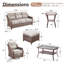 7 - Pieces Outdoor Rattan Sofa Seating Group With Ottomans And 6" Thick Cushions-1493999491