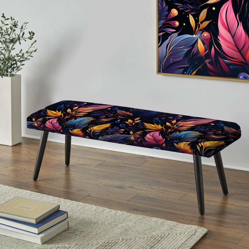 Motif Mystical Boho - Banc rembourré noir Boho