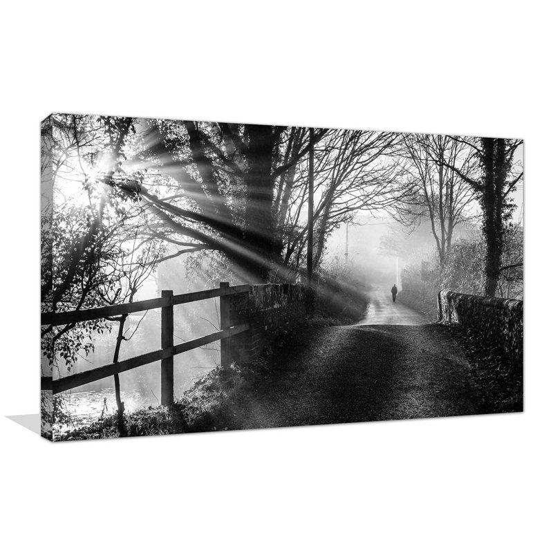 «Black and White Forest», reproduction de photo sur toile tendue, H 18 po x l 30 po x P 1 po