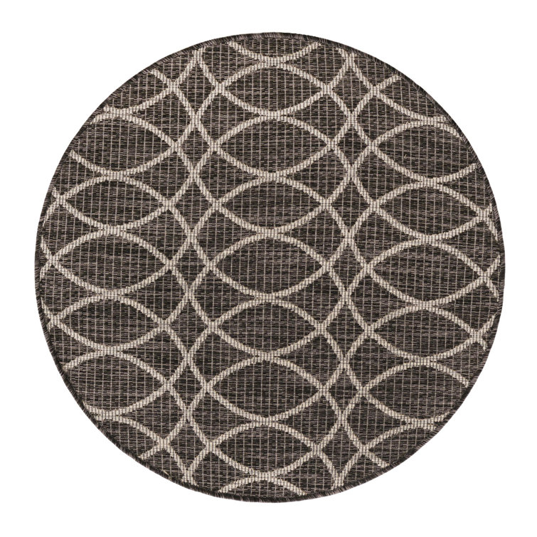 Charcoal Gitter Indoor/Outdoor Trellis Rug