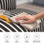 Canapé modulaire d'extérieur en Sunbrella Eliana Essie de 124 po