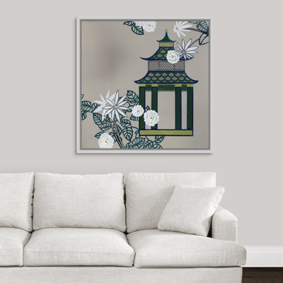 « pagode i », peinture sur toile